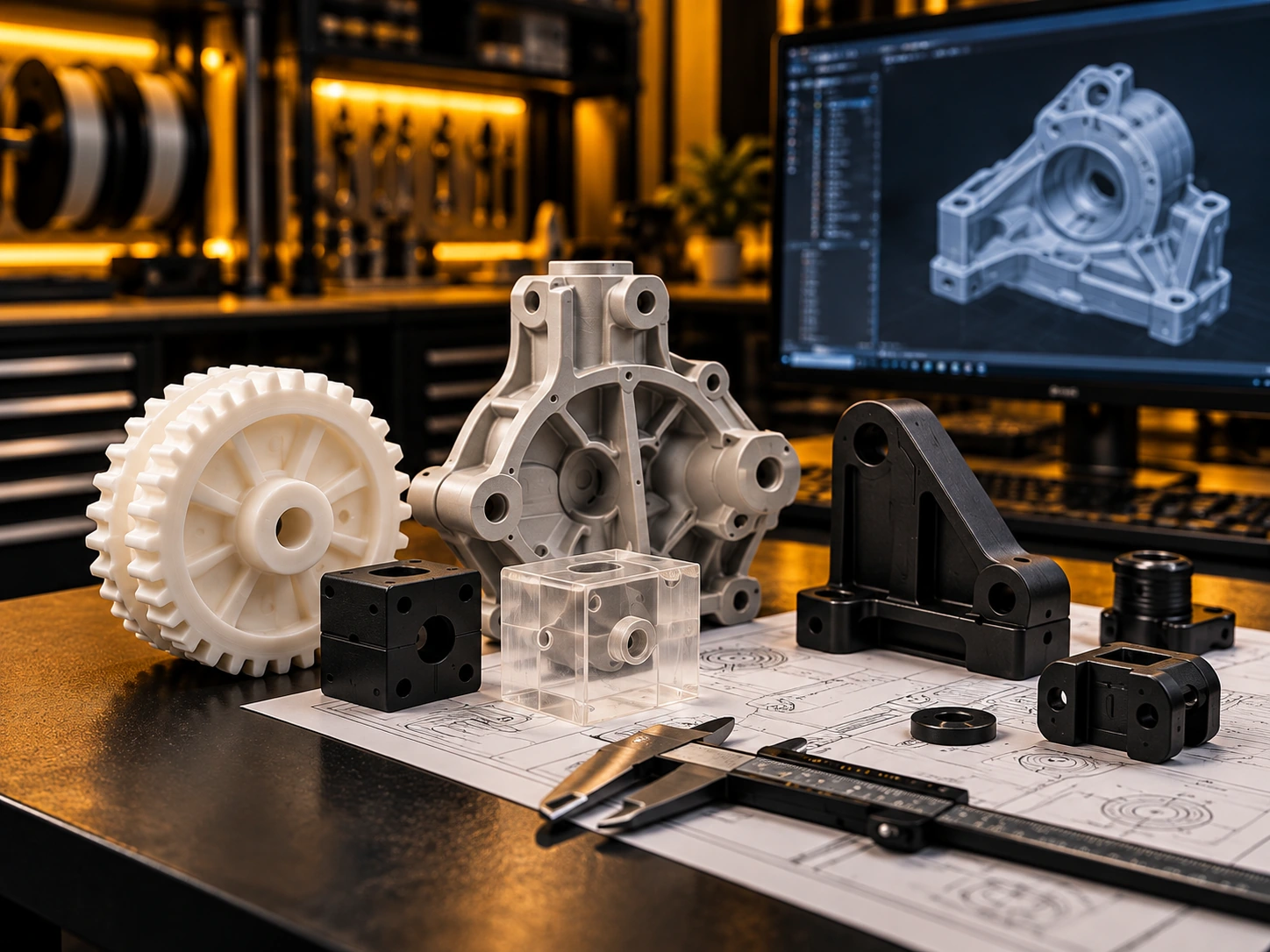 Prototipi tecnici e componenti meccanici realizzati in stampa 3D